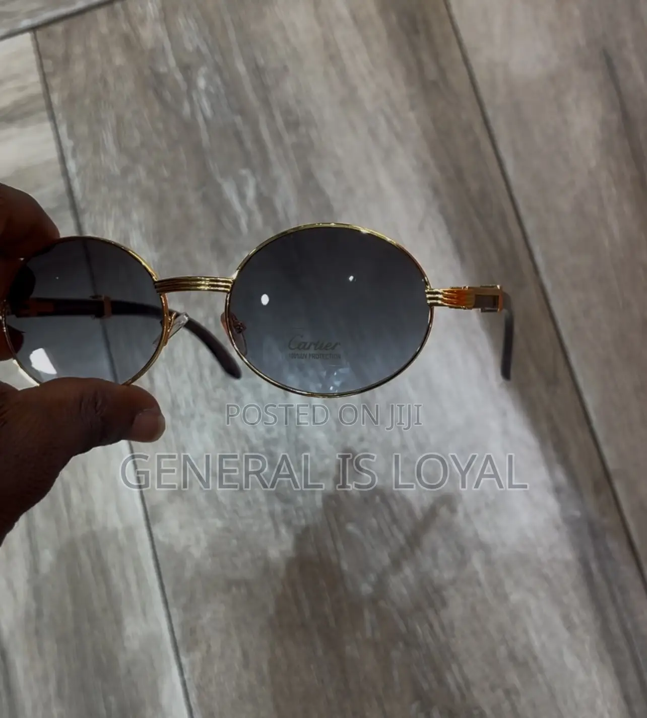 Cartier Giverny Gold And Wood Sunglasses  Brown Gradient Lenses