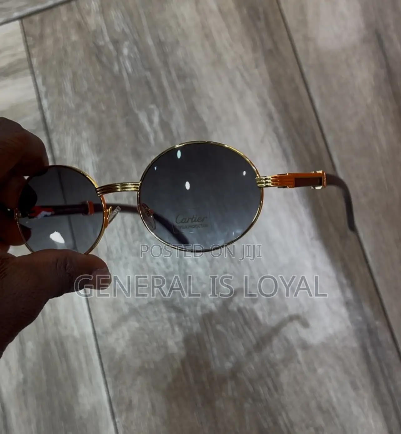 Cartier Giverny Gold And Wood Sunglasses  Brown Gradient Lenses