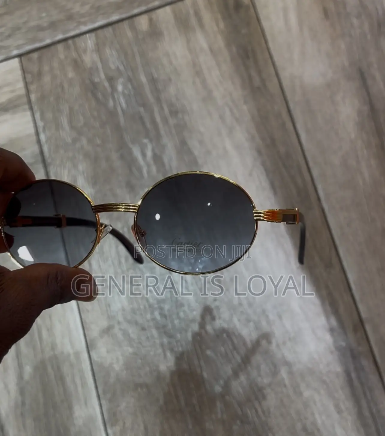 Cartier Giverny Gold And Wood Sunglasses  Brown Gradient Lenses