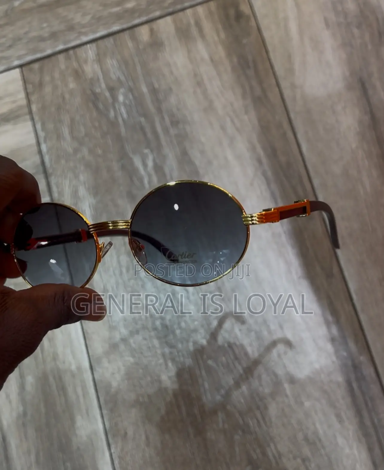 Cartier Giverny Gold And Wood Sunglasses  Brown Gradient Lenses