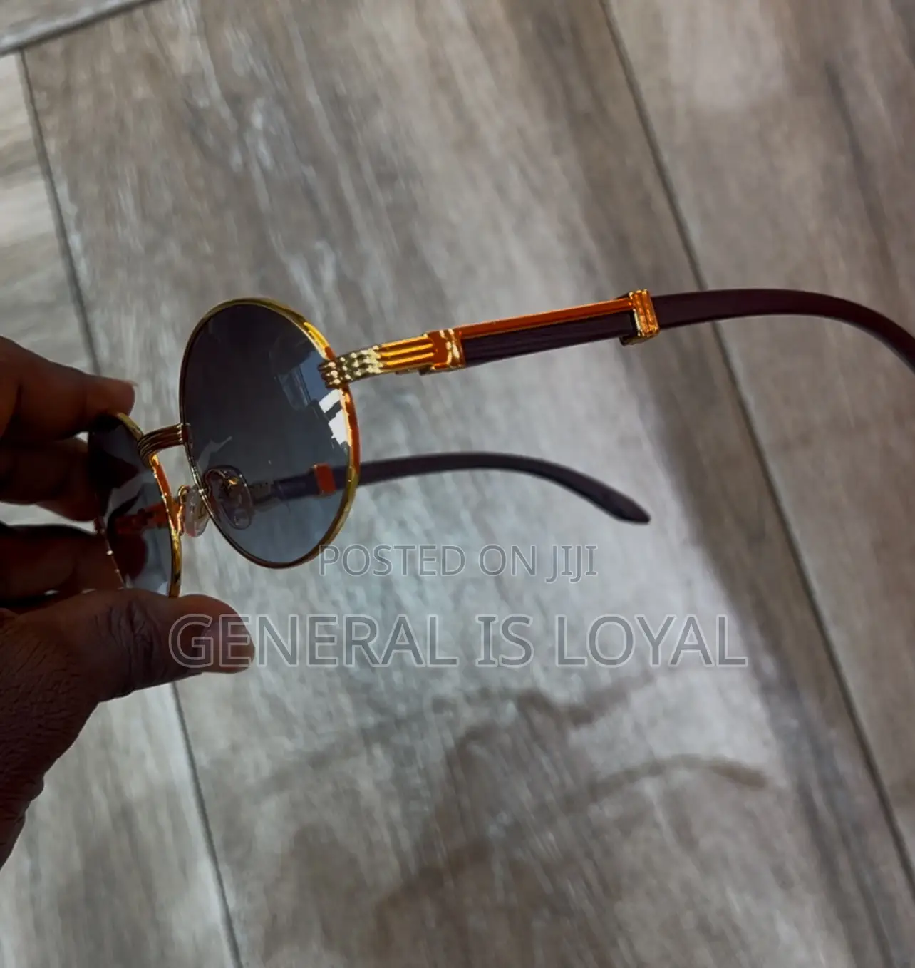 Cartier Giverny Gold And Wood Sunglasses  Brown Gradient Lenses