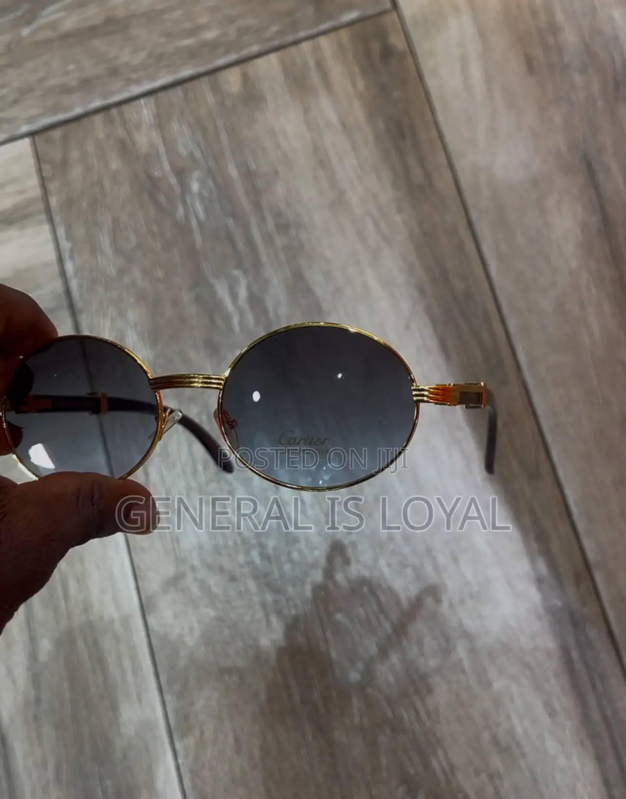 Cartier Giverny Gold And Wood Sunglasses  Brown Gradient Lenses