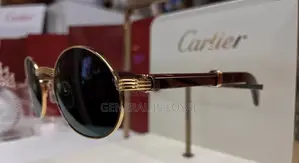Cartier Giverny Gold And Wood Sunglasses  Brown Gradient Lenses