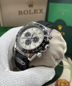 Rolex Cosmograph Daytona In 18kt White Gold  Black Silicone Strap