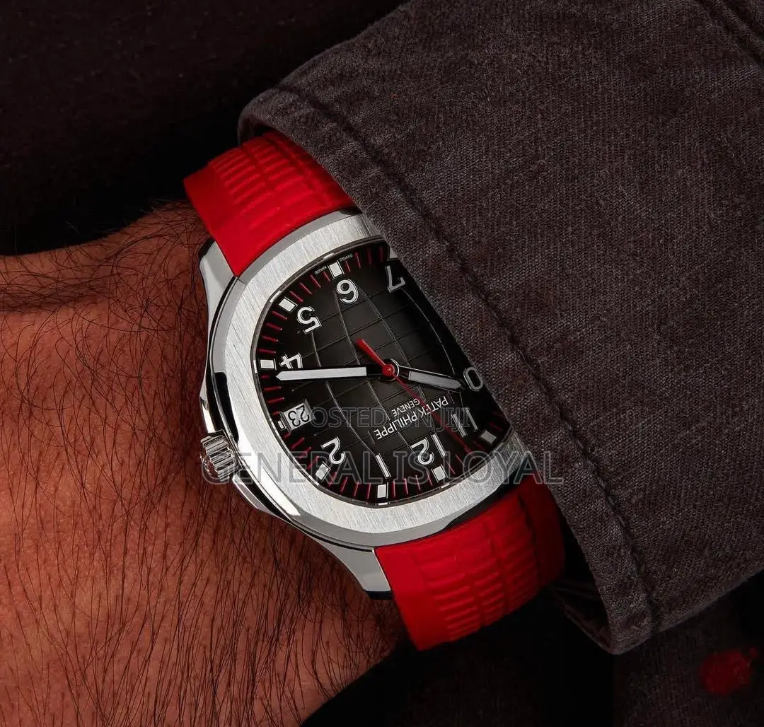Patek Philippe Aquanaut Singapore Limited Edition Red Silicone Strap