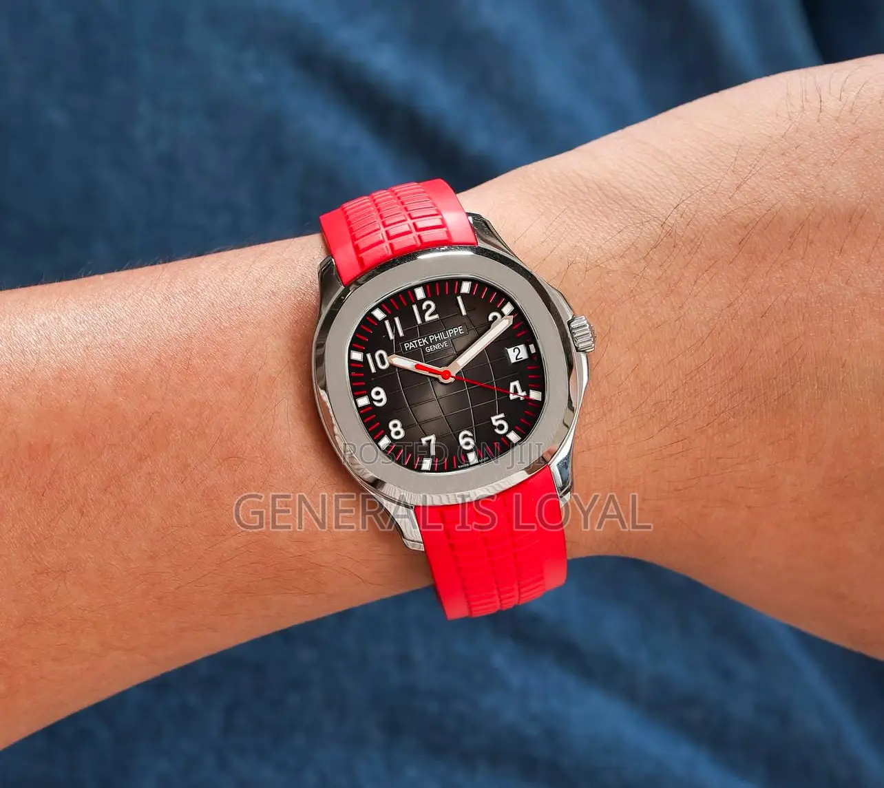 Patek Philippe Aquanaut Singapore Limited Edition Red Silicone Strap