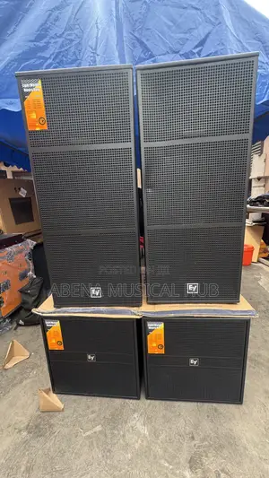 Ev Single Bass Speaker With Full Range Speaker and Complete Rack