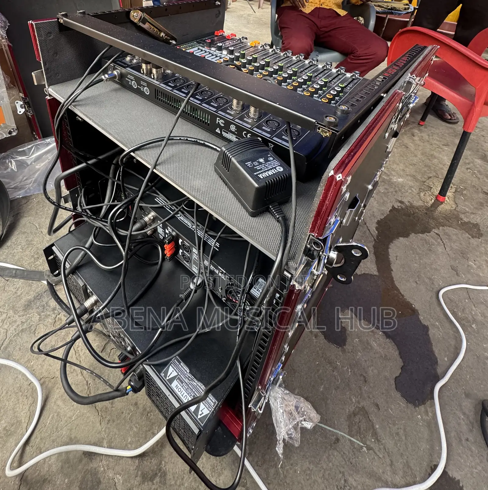 Ev Single Bass Speaker With Full Range Speaker and Complete Rack