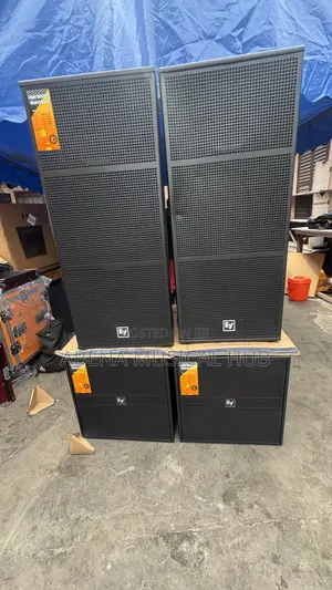 Ev Single Bass Speaker With Full Range Speaker and Complete Rack