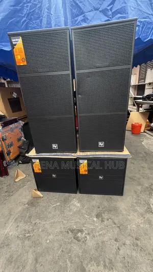 Ev Single Bass Speaker With Full Range Speaker and Complete Rack