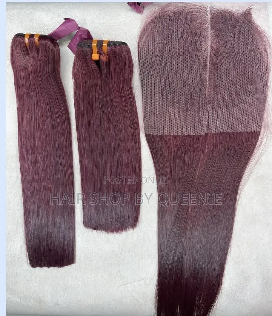 Vietnamese Raw Donor Bone Straight With 5 by 5 Closure