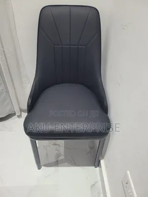 Dinning Chairs Black Leather With High Density Foam