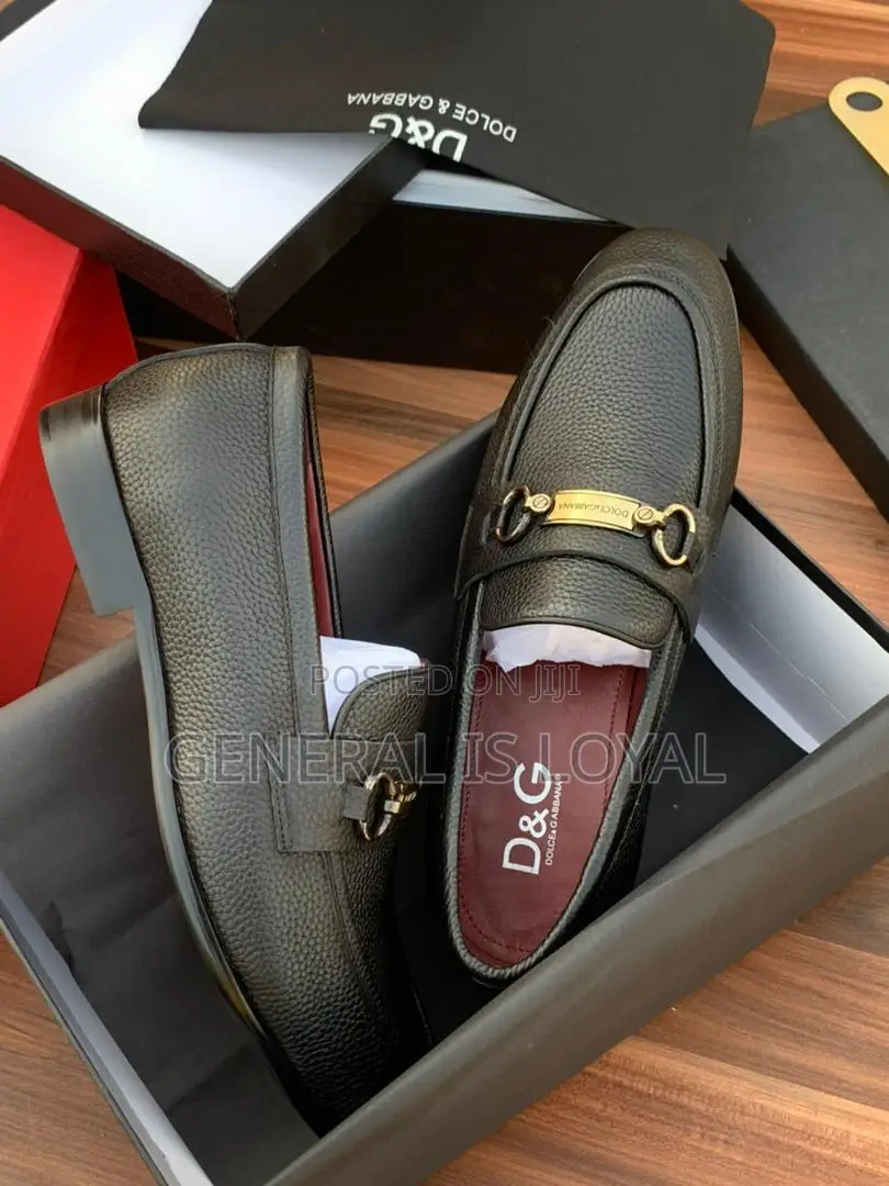 Dolce & Gabbana Black Leather Slip-On Loafers main image 0
