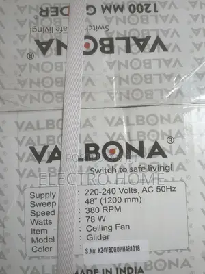 Valbona Glider 48” Ceiling Fan – High Speed / Low Energy