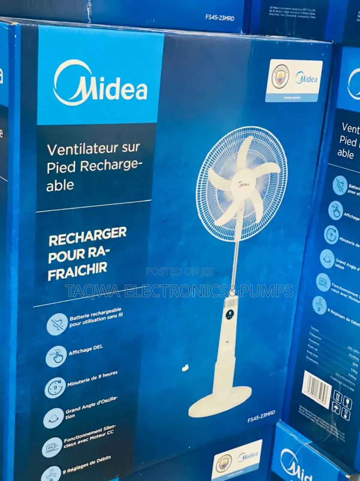 Efficient Midea Rechargeable Fan