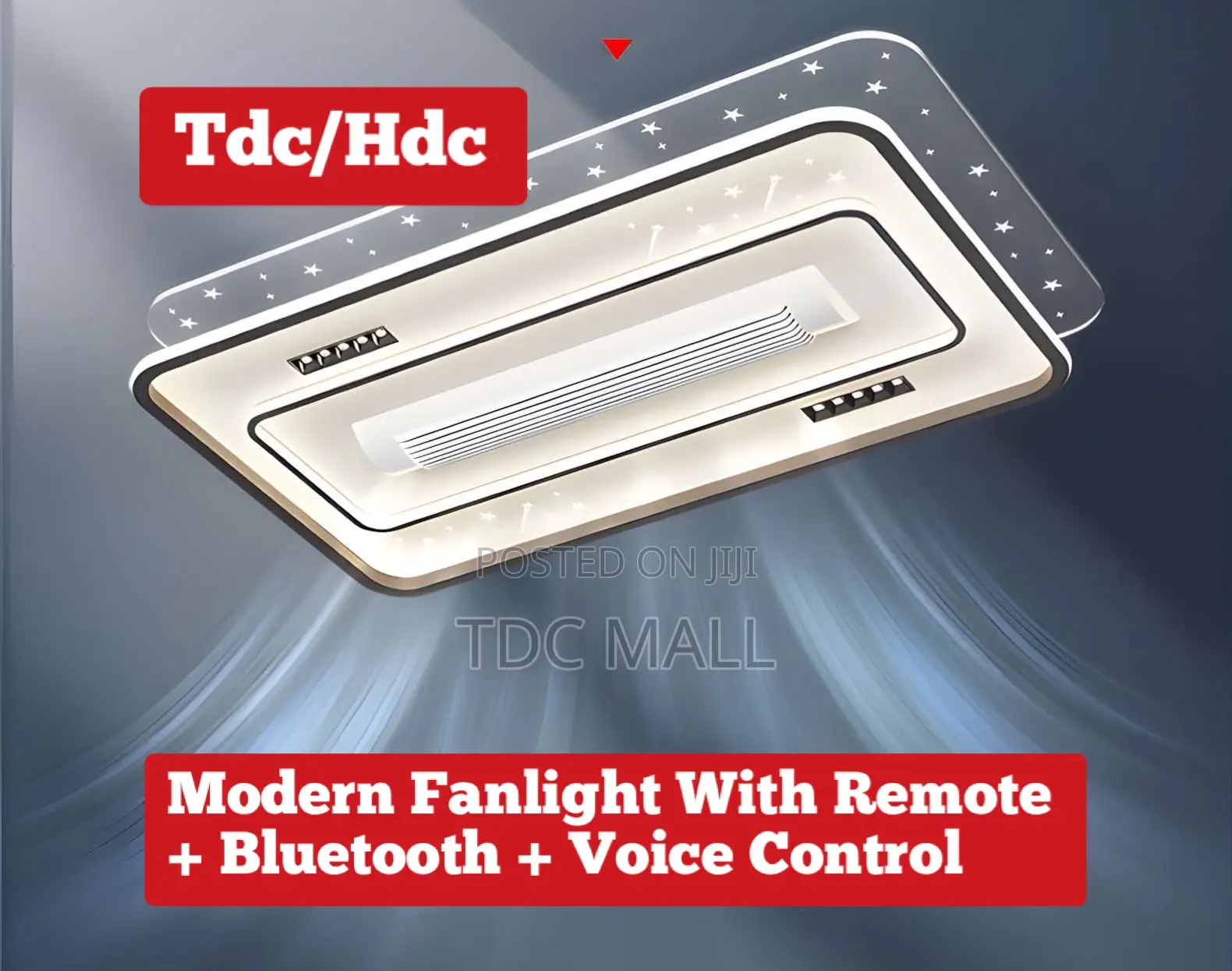Executive Ceiling Fanlight With Bluetooth + Remote + Voice Control