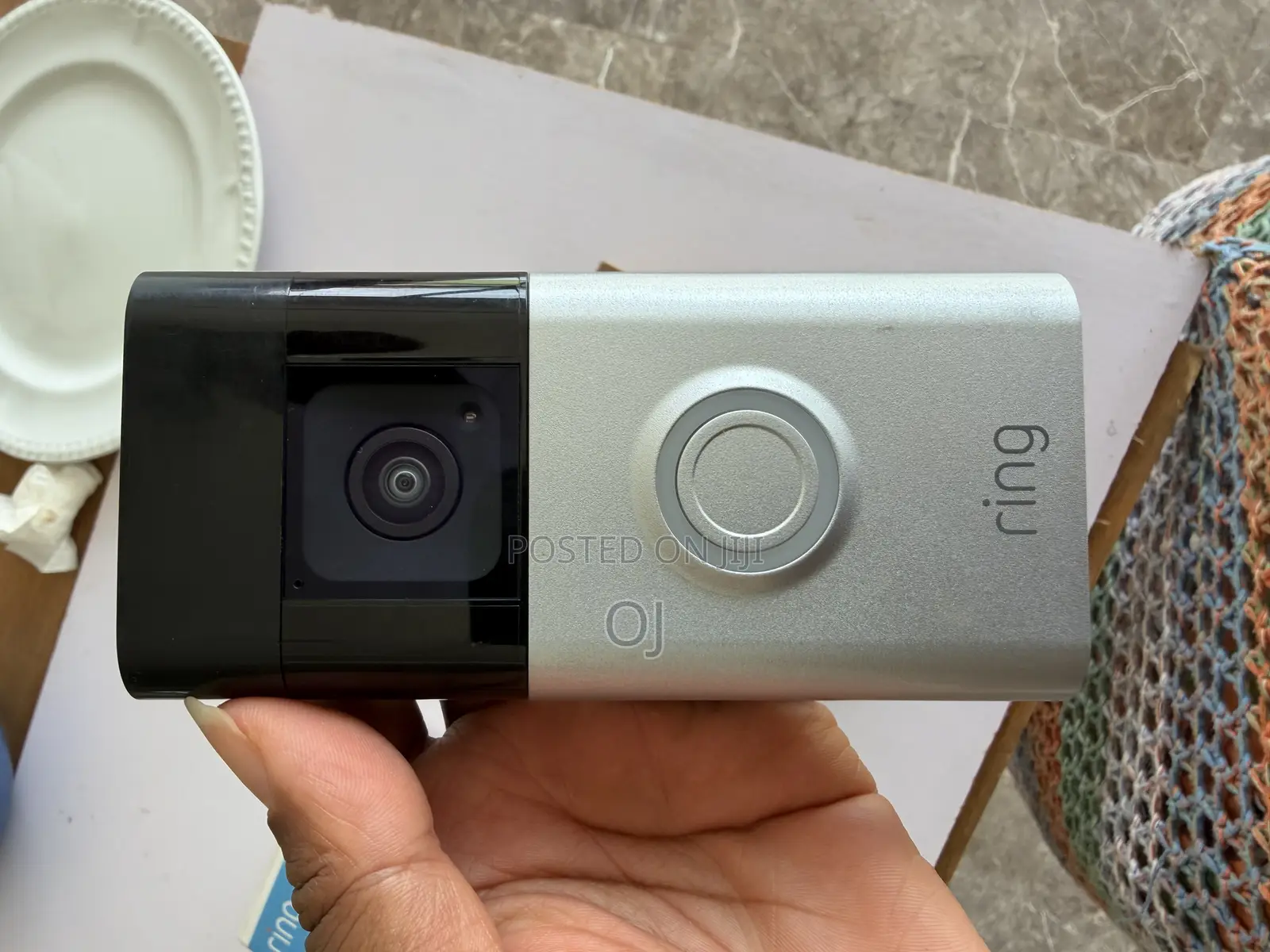 Ring Video Doorbell Plus With Removable Battery and Solar Charger.