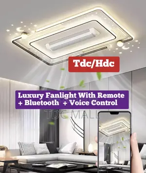 Luxury Fanlight With Bluetooth + Remote + Voice Control
