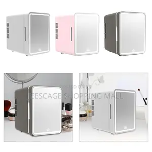 Mini Fridge for Bedroom, Led Screen, Mini Fridge With Mirror