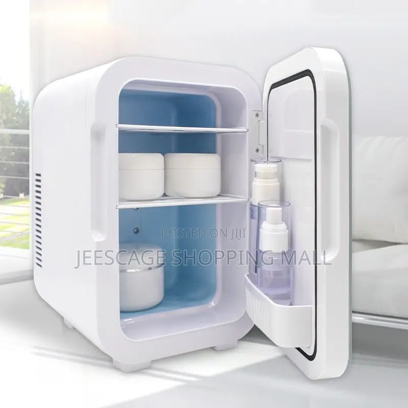 Mini Fridge for Bedroom, Led Screen, Mini Fridge With Mirror
