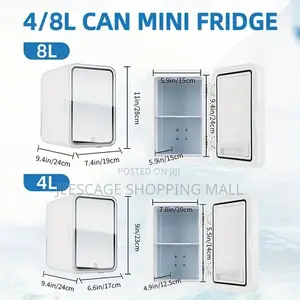 Mini Fridge for Bedroom, Led Screen, Mini Fridge With Mirror