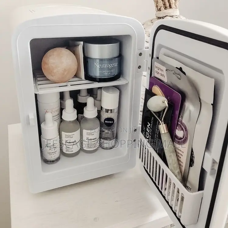 Mini Fridge for Bedroom, Led Screen, Mini Fridge With Mirror