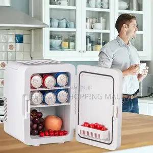 Mini Fridge for Bedroom, Led Screen, Mini Fridge With Mirror