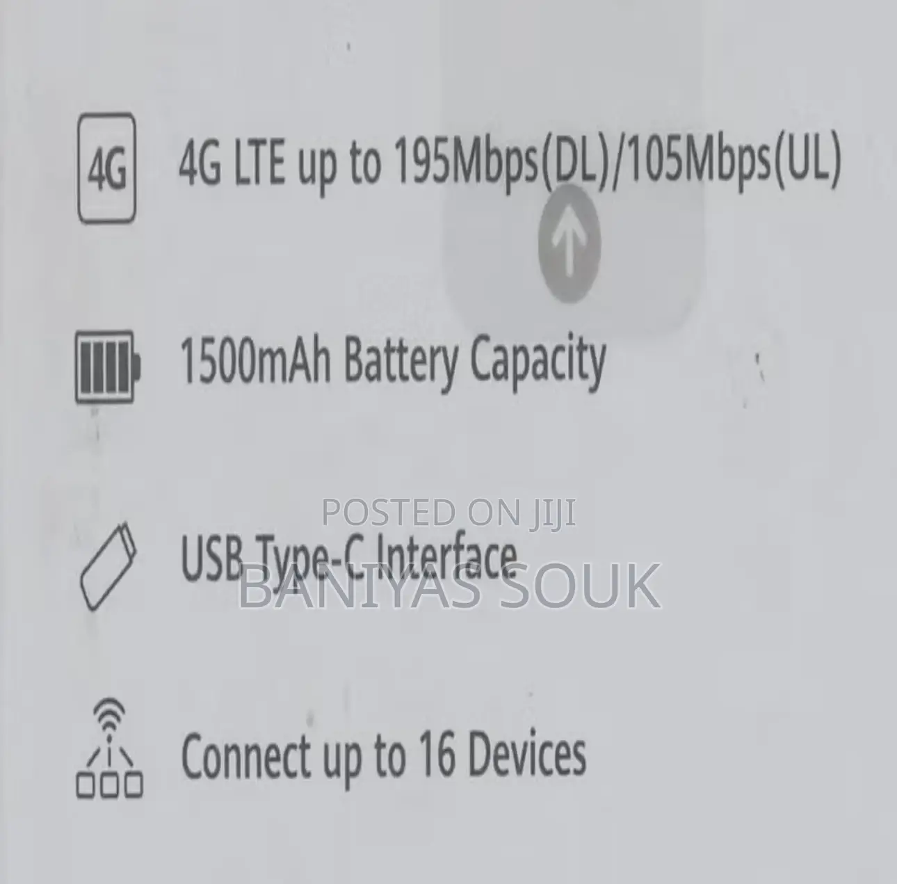 4g Mobile Wifi 5 E5586-926,Lte 195mbps, Up to 16 Devices,1500mah