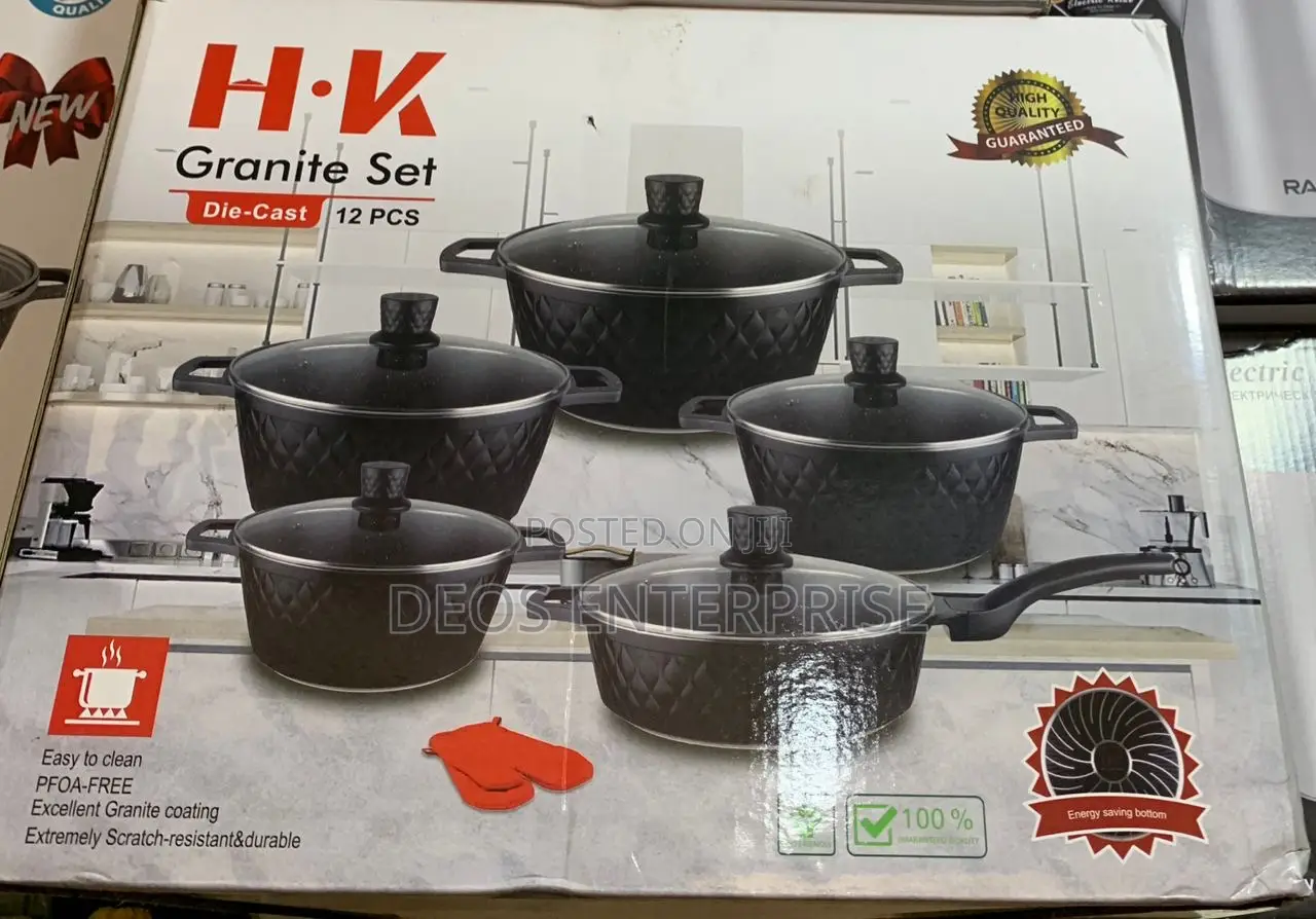 Elegant Red H.K. Non-Stick Kitchen Set