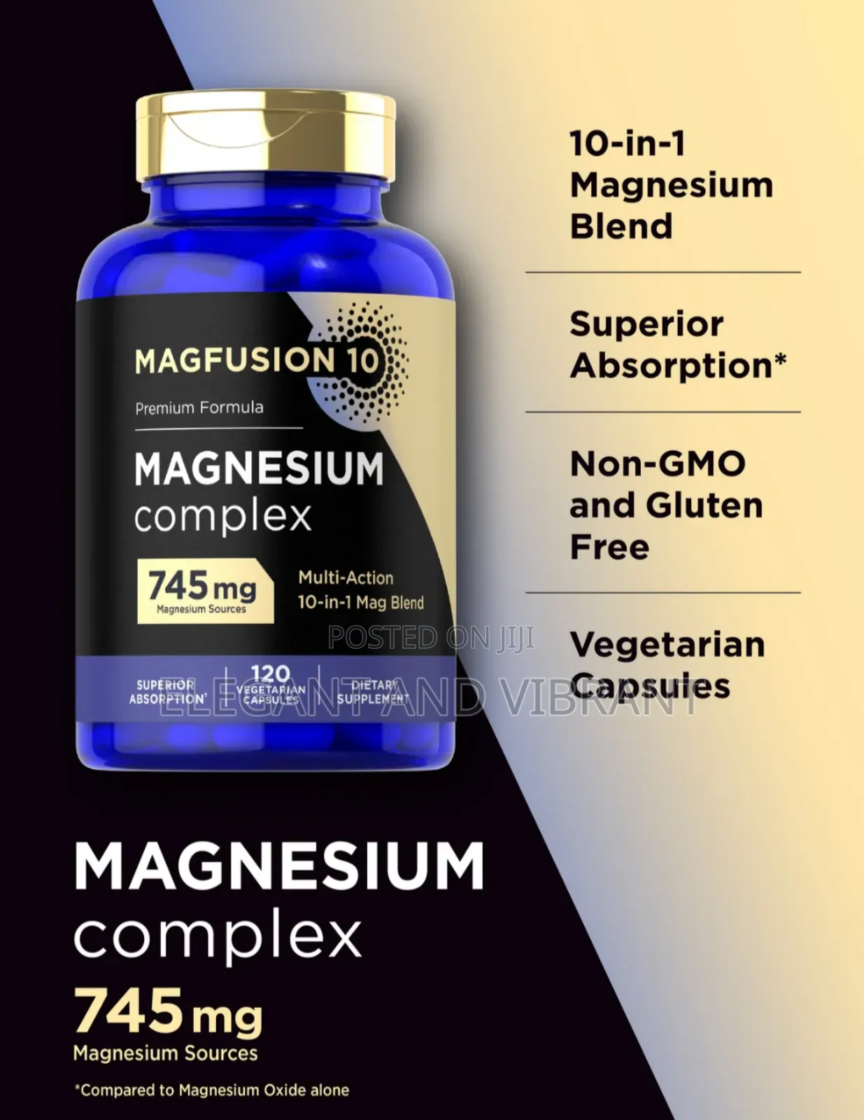 Magnesium Complex 745mg | 120 Count | 10 In 1 Blend