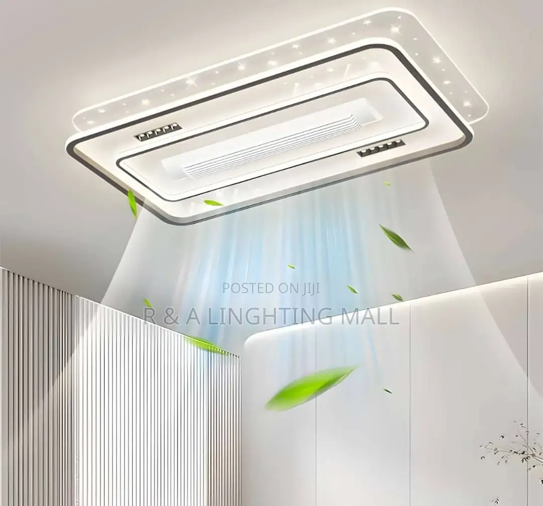 Voice Control Bladeless Ceiling Fan With Light + Remote Control