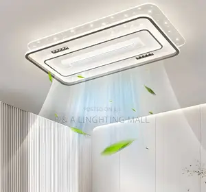 Voice Control Bladeless Ceiling Fan With Light + Remote Control
