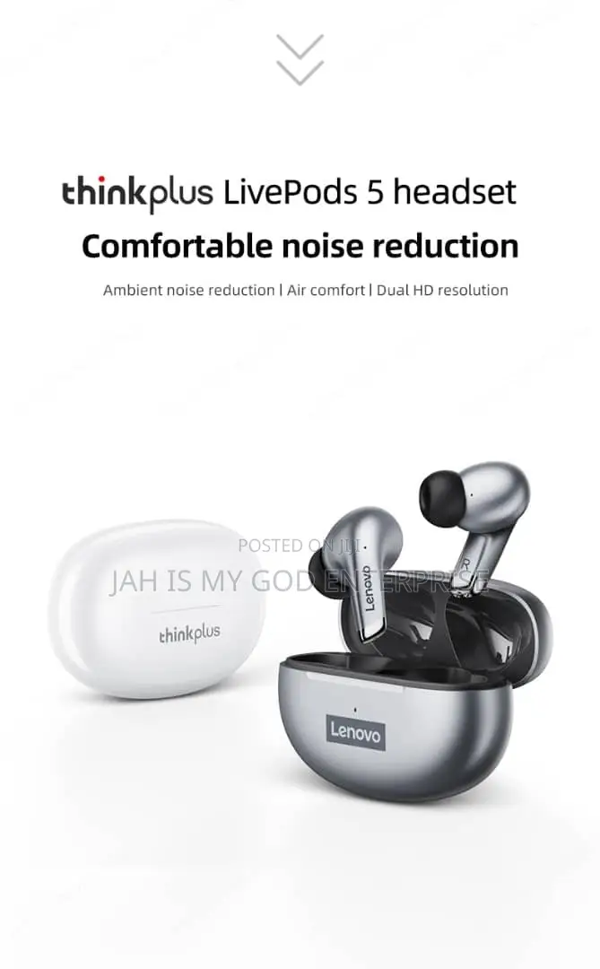 Lenovo Lp5 Bluetooth Headphone Earphones Headset Earbuds
