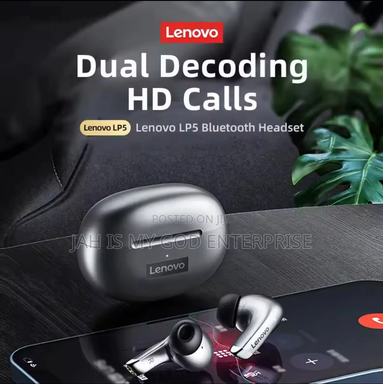 Lenovo Lp5 Bluetooth Headphone Earphones Headset Earbuds