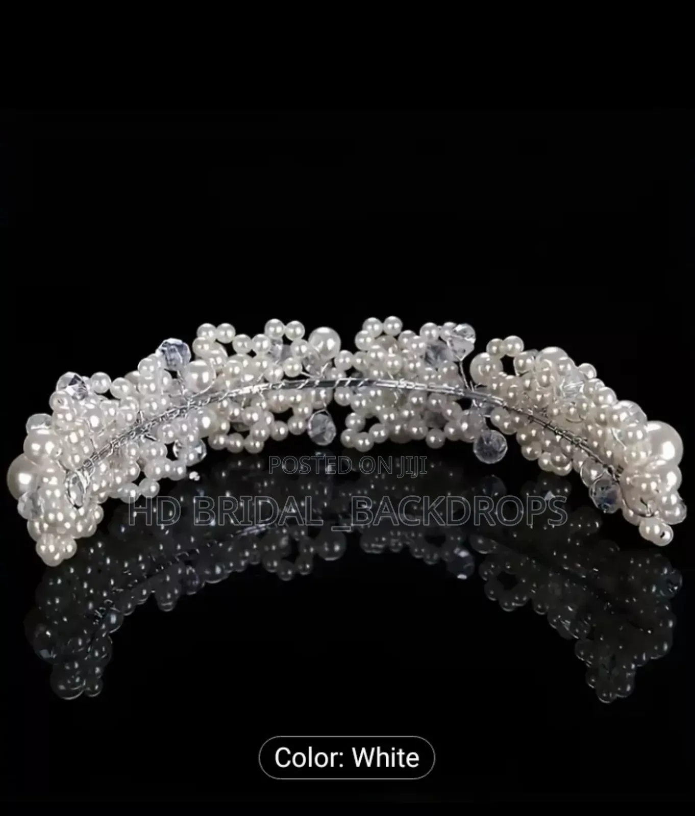 Beaded Tulle Hair Piece