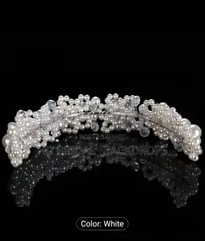 Beaded Tulle Hair Piece