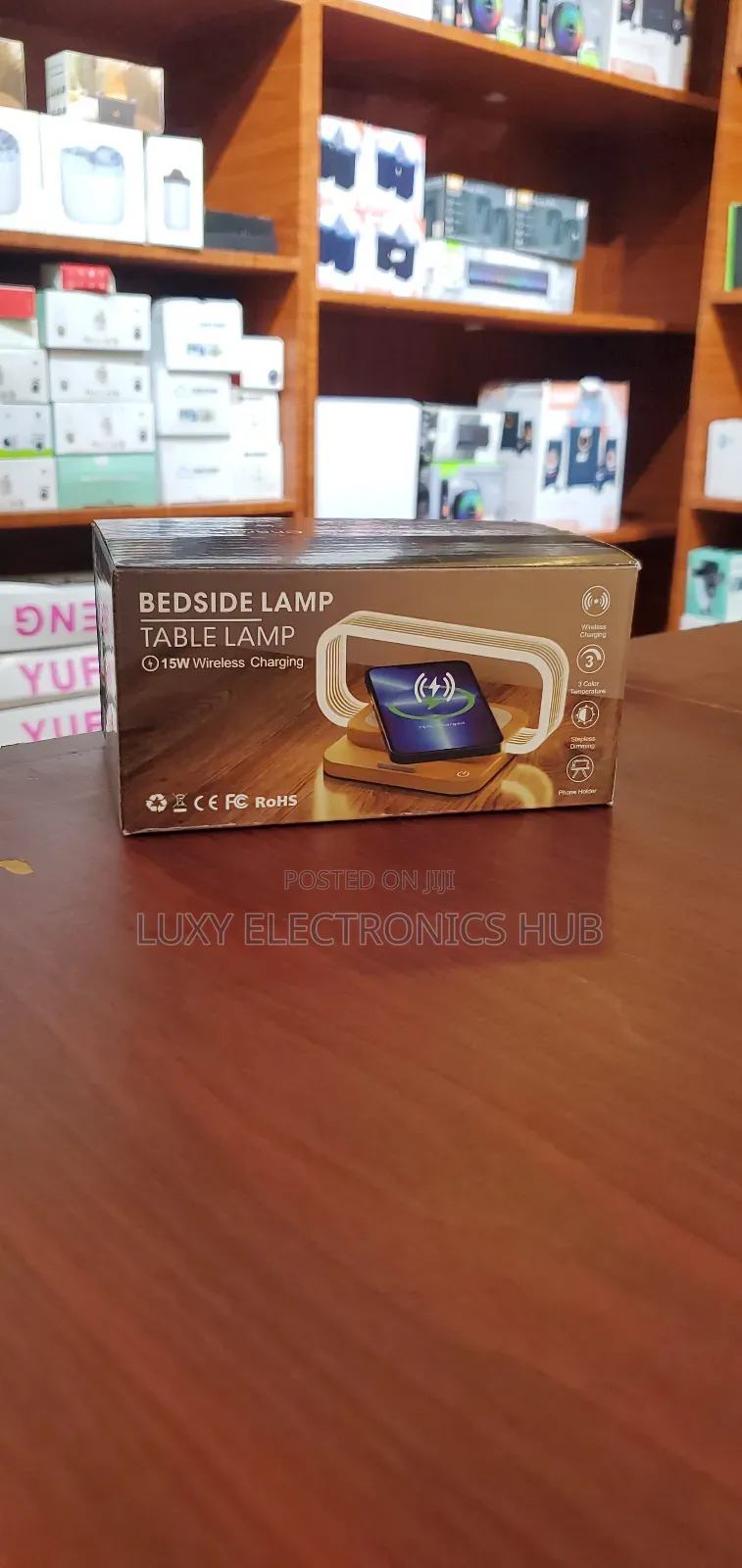 Bedside Table Lamp With Wireless Charger
