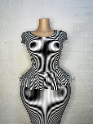 Stripped Office Dress