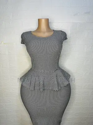 Stripped Office Dress