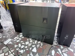 Gm Dm218 Double 18-inch Subwoofers And Rcf Full-range Speakers.