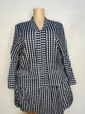 V Neck Check Dress