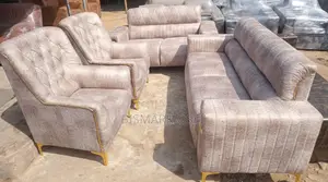 A Royal Comfort Sofa, With a Golden Legs and Design