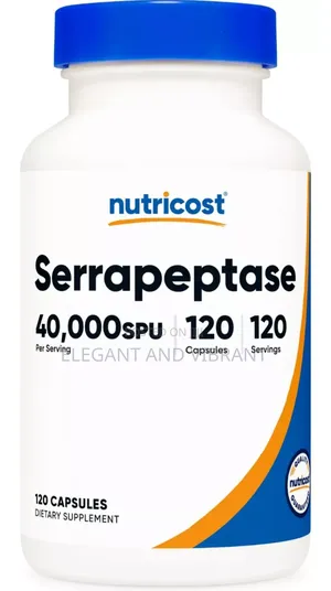 Serrapeptase 40,000 Spu, 120 Capsules