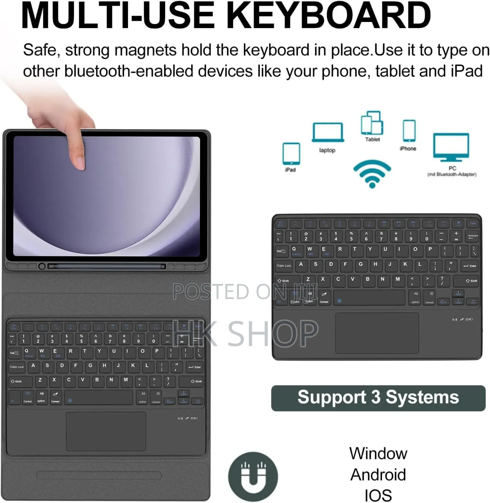Samsung Galaxy Tab A11+ Plus Keyboard Case With Mouse