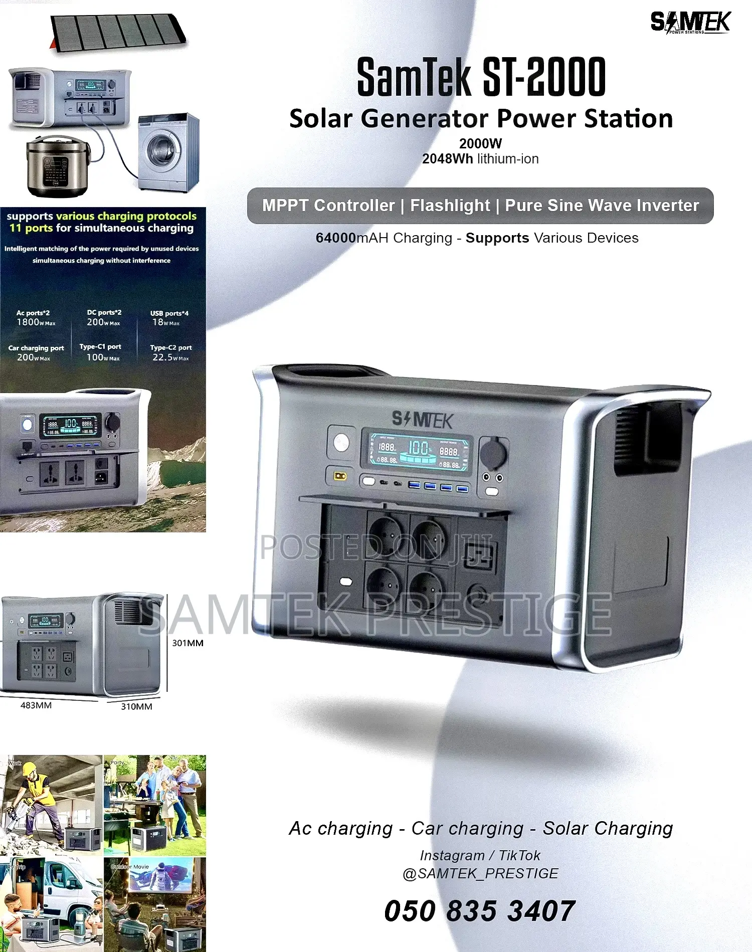 Samtek St-2000w Power Station(Generator)
