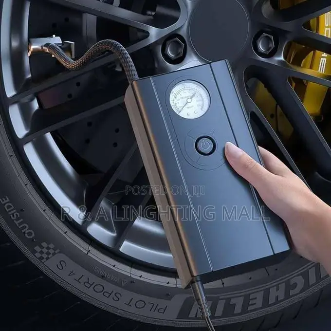 Portable Electric Tire Pump/Inflator - Pointer Type - Black