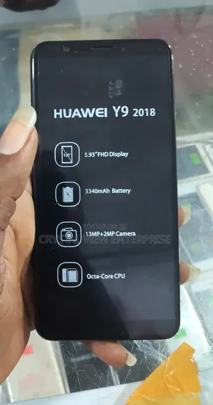 New Huawei Y9 2018 128 GB Black