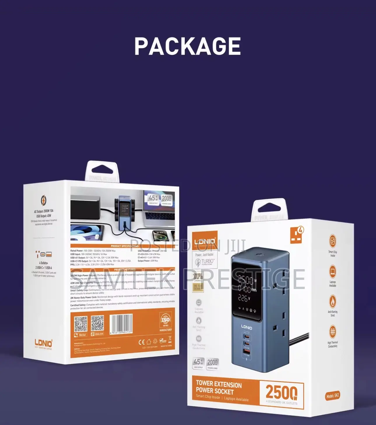Ldnio Tower Extension Power Socket
