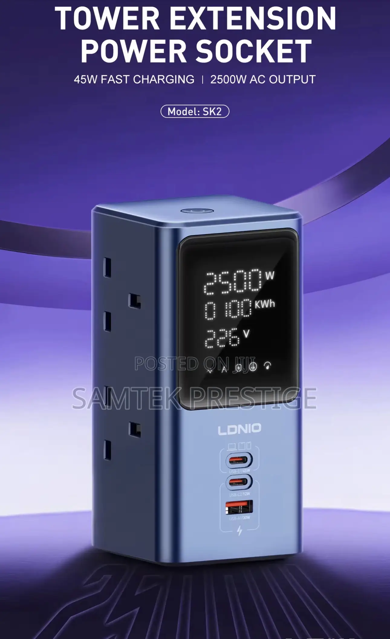 Ldnio Tower Extension Power Socket