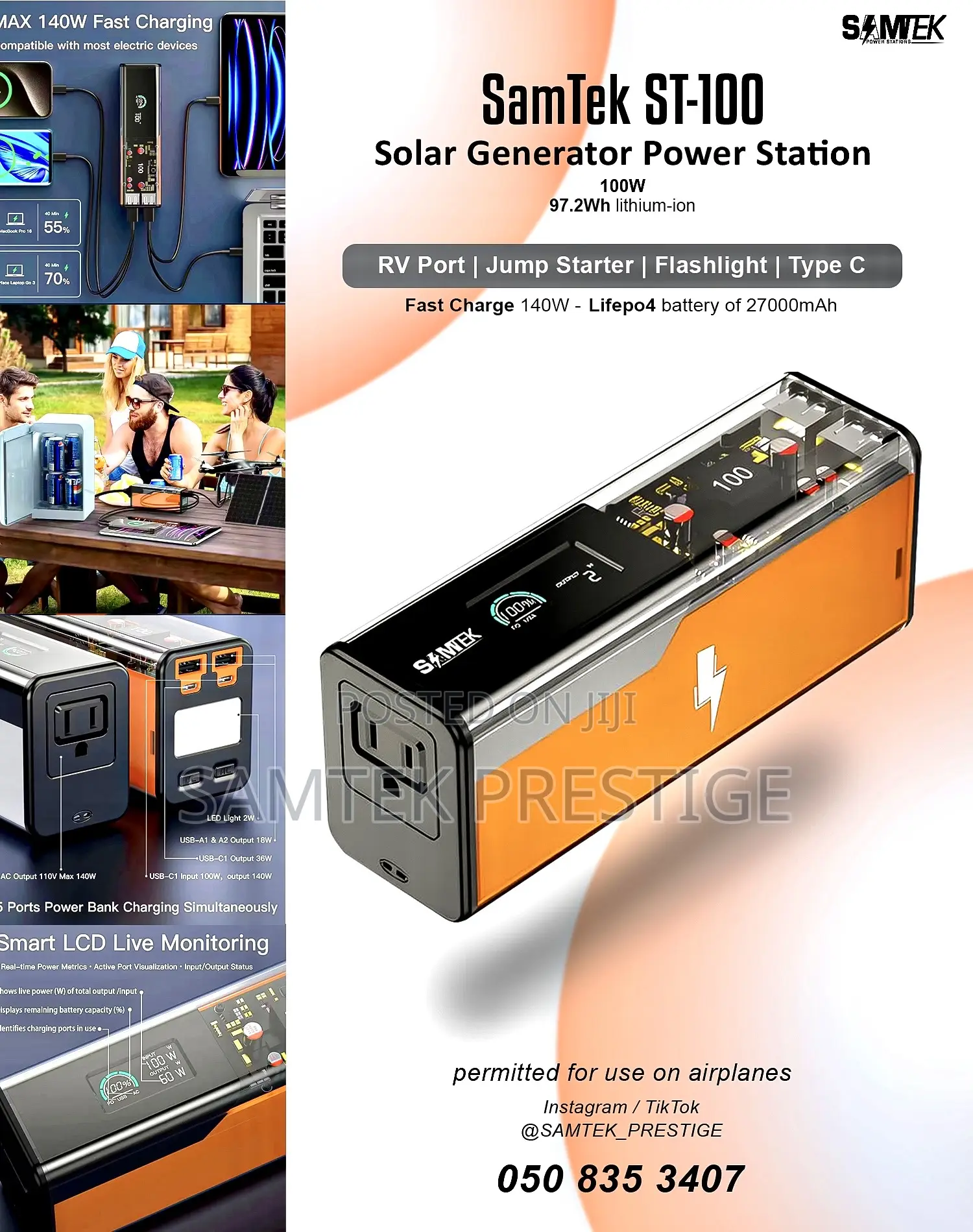 Samtek 100w Portable Power Station (Generator)